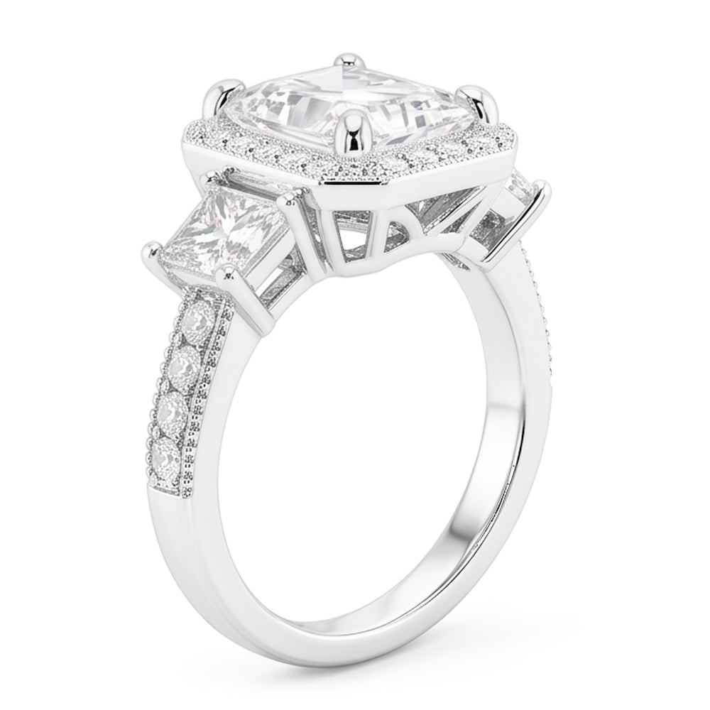 6 Carat Natural Radiant Diamond Ring
