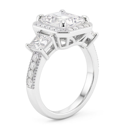 6 Carat Natural Radiant Diamond Ring