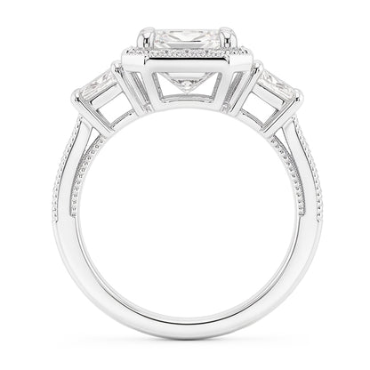 6 Carat Natural Radiant Diamond Ring