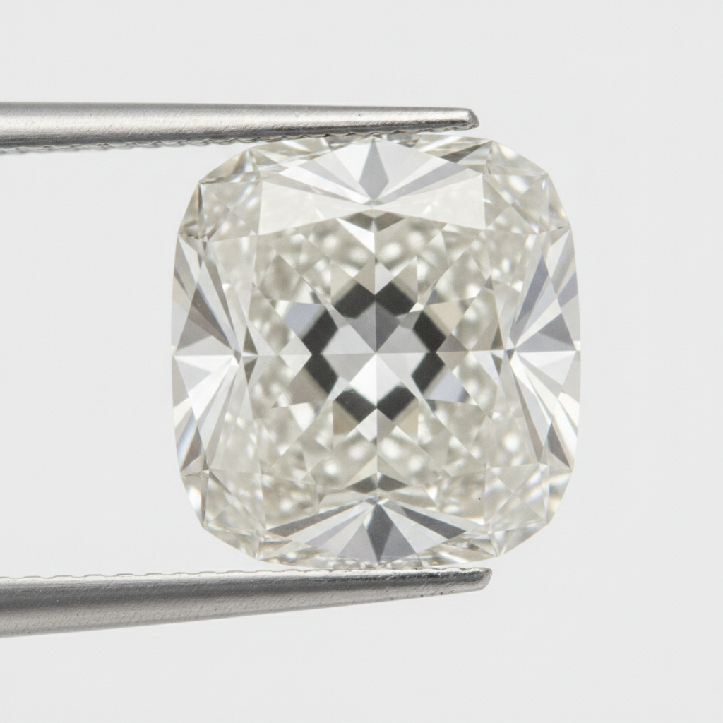 Old Miner Cushion Cut Genuine 6 Carat Real Loose Diamond F VS1