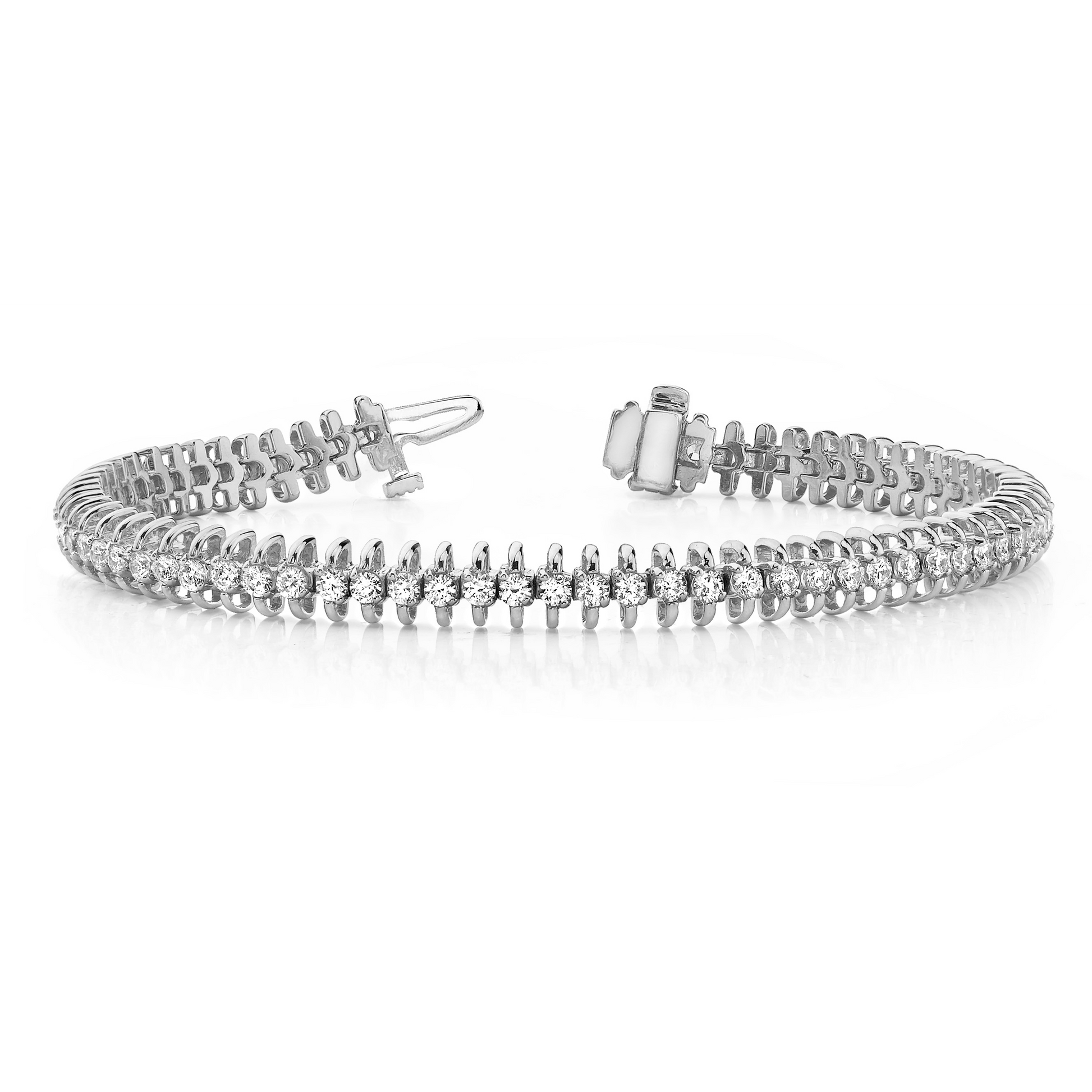 6.20 Ct Sparkling Round Lab Grown Diamonds Ladies Tennis Bracelet White Gold