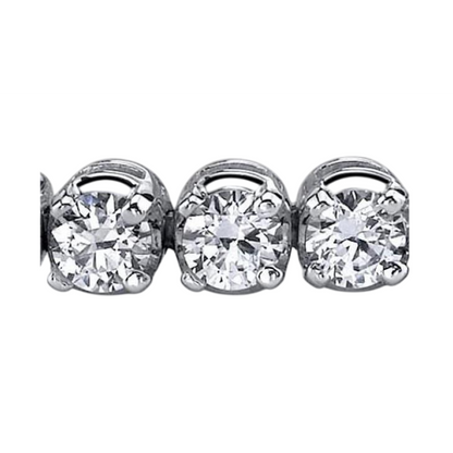 6.75 Carats Lab Grown Diamonds Prong Set Tennis Bracelet White Gold