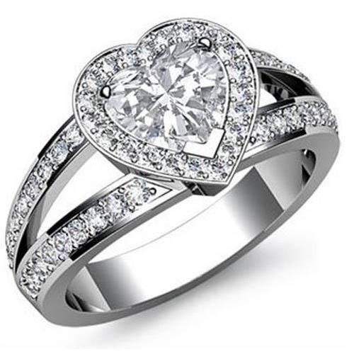 6 Carat Heart Diamond Wedding Ring