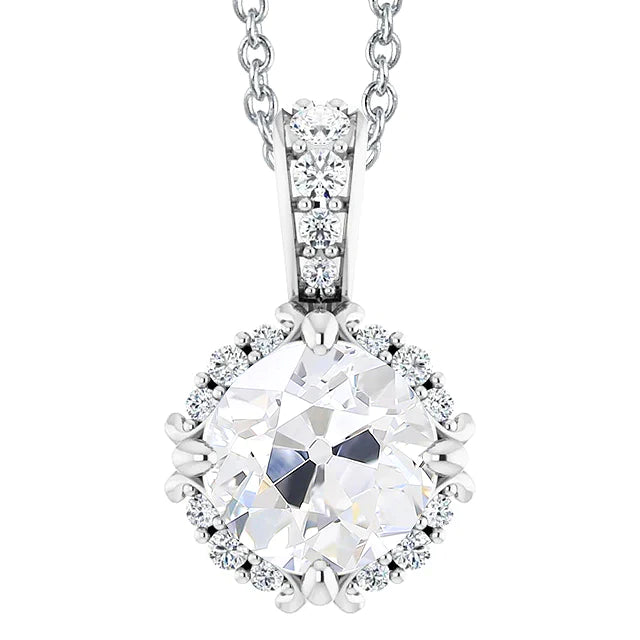 6 Carat Unique Round Diamond Pendant