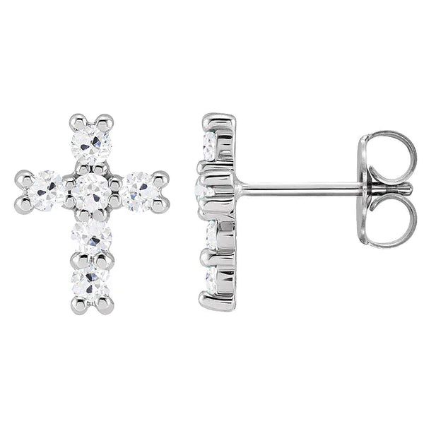 6 Ct Diamond Cross Earrings