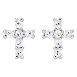 6 Ct Diamond Cross Earrings