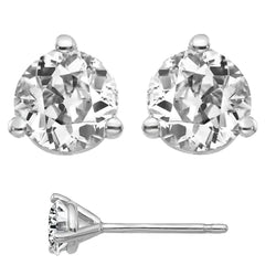 Natural Diamond Earring 6ct - White Gold 14K