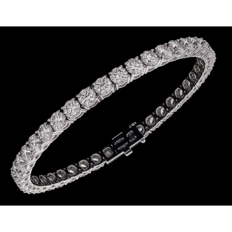 6 Carat Lab Grown Diamonds Tennis Bracelet 14K White Gold