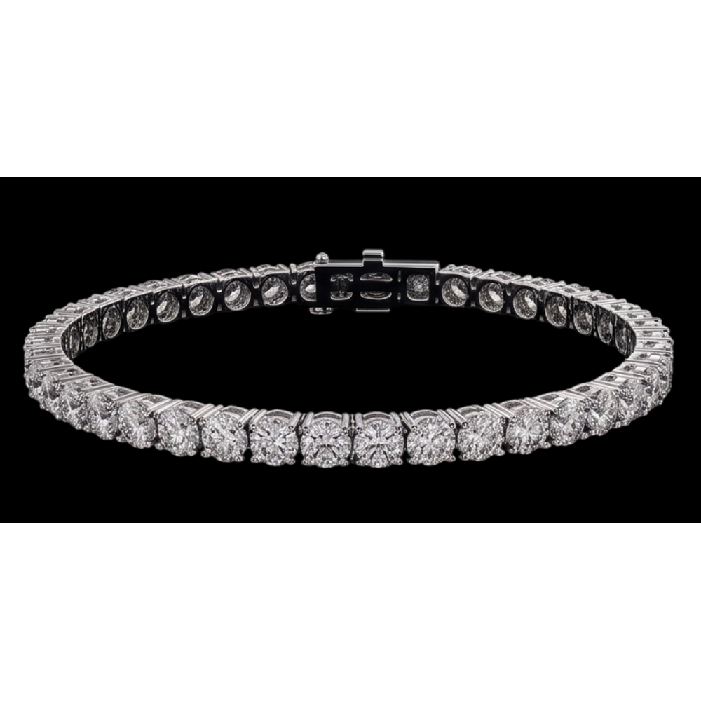 6 Carat Lab Grown Diamonds Tennis Bracelet 14K White Gold