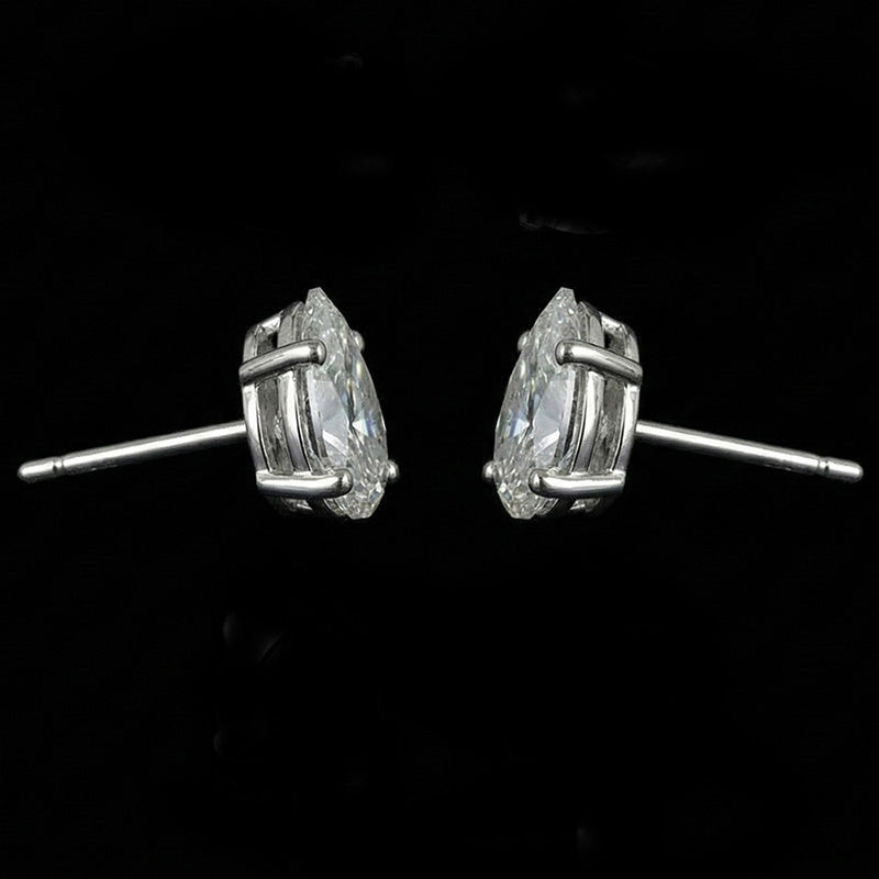 6 Carats Pear Cut CERTIFICATE Lab Grown Diamonds Studs Earrings White Gold