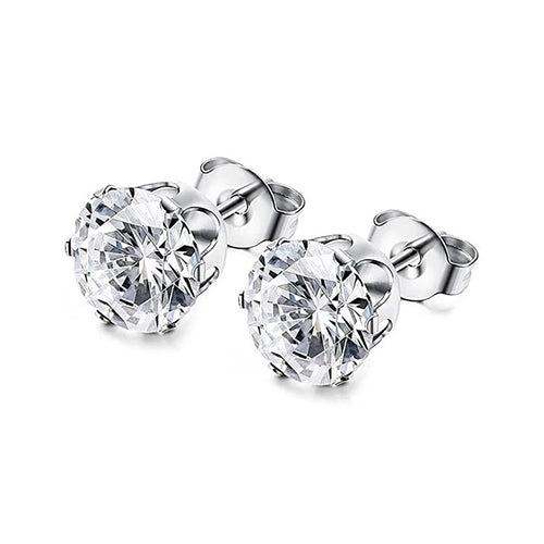6 Ct Round Cut GIA CERTIFIED Lab Grown Diamond Women Stud Earrings Crown Setting