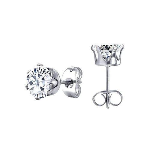 6 Ct Round Cut GIA CERTIFIED Lab Grown Diamond Women Stud Earrings Crown Setting