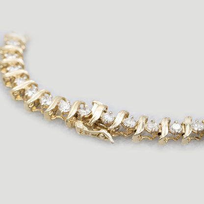 6 Ct Round Cut Natural Diamond Tennis Bracelet White Gold New Jewelry