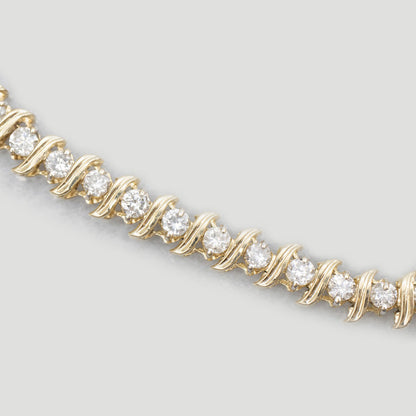 6 Ct Round Cut Natural Diamond Tennis Bracelet White Gold New Jewelry