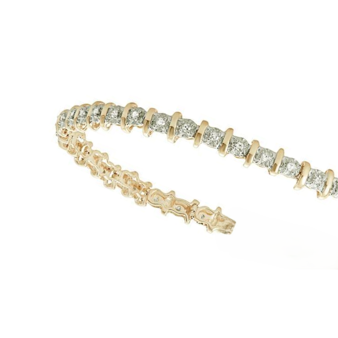 6 Ct Sparkling Prong Lab Grown Diamonds Tennis Bracelet YG