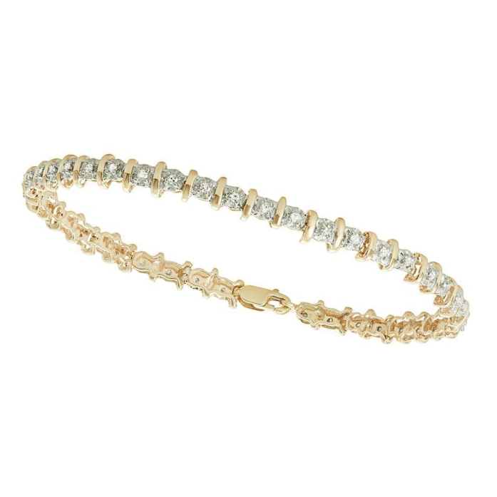 6 Ct Sparkling Prong Lab Grown Diamonds Tennis Bracelet YG