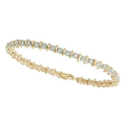 6 Ct Sparkling Prong Lab Grown Diamonds Tennis Bracelet YG