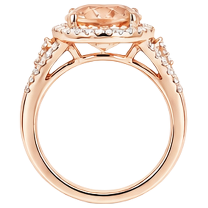 6ct Morganite Cocktail Halo Ring