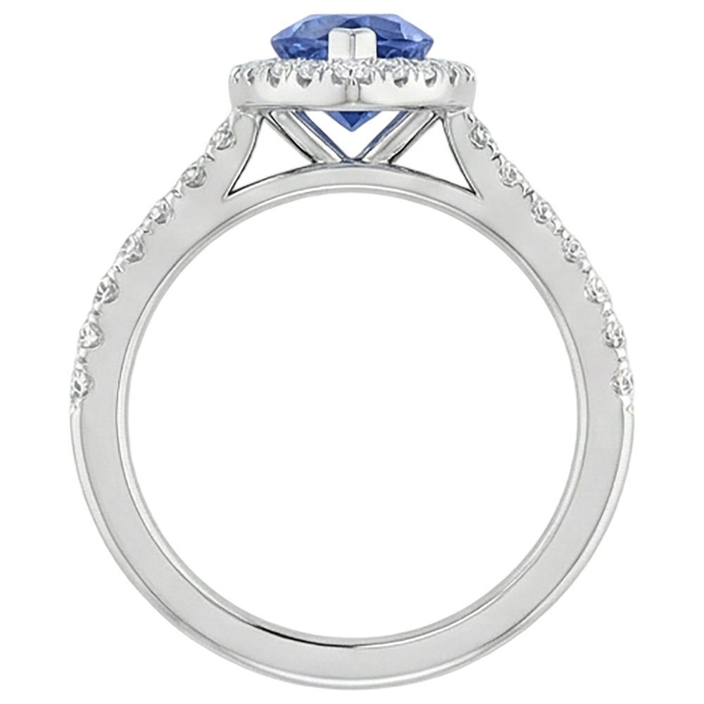 7.25 Carats Marquise Tanzanite Halo Natural Earth Mined Diamond Ring White Gold 14K
