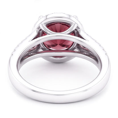 7.25 Ct Tourmaline And Natural Earth Mined Diamonds Halo Wedding Ring Gold White