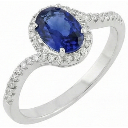 Natural Real ( Not Lab Grown )  7.75 Carats Blue Tanzanite Wedding Ring White Gold 14K