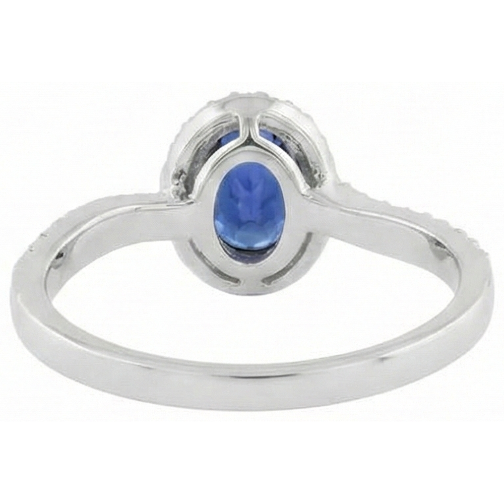 Natural Real ( Not Lab Grown )  7.75 Carats Blue Tanzanite Wedding Ring White Gold 14K