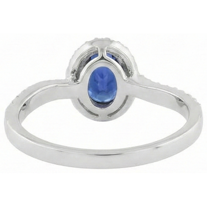 Natural Real ( Not Lab Grown )  7.75 Carats Blue Tanzanite Wedding Ring White Gold 14K