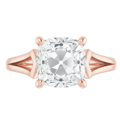 7 Carat Cushion Natural Real Diamond ( Not Lab Grown ) Ring For Women