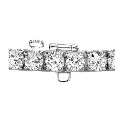 7.20 Carats Round Cut Lab Grown Diamond Tennis Bracelet White Gold Fine Jewelry