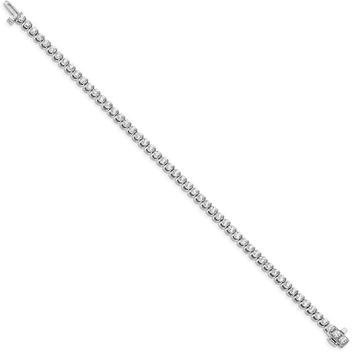 7.20 Carats Round Cut Lab Grown Diamond Tennis Bracelet White Gold Fine Jewelry
