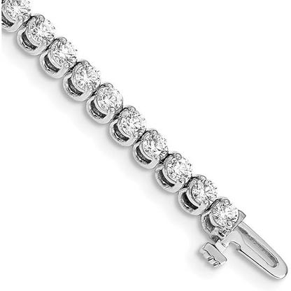 7.20 Carats Round Lab Grown Diamond Tennis Bracelet White Gold Jewelry