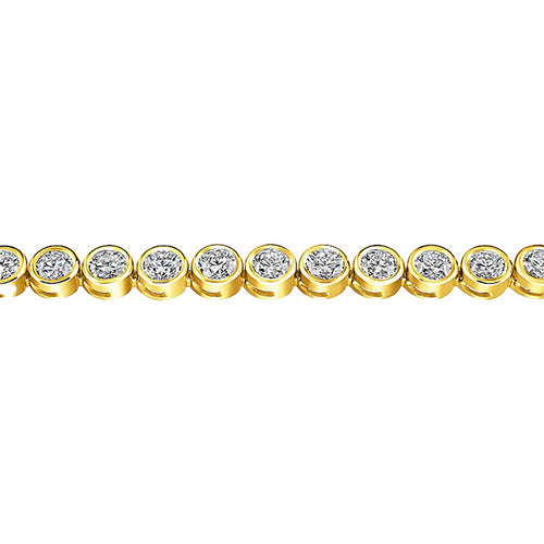7.20 Carats Sparkling Bezel Set Lab Grown Diamonds Tennis Bracelet