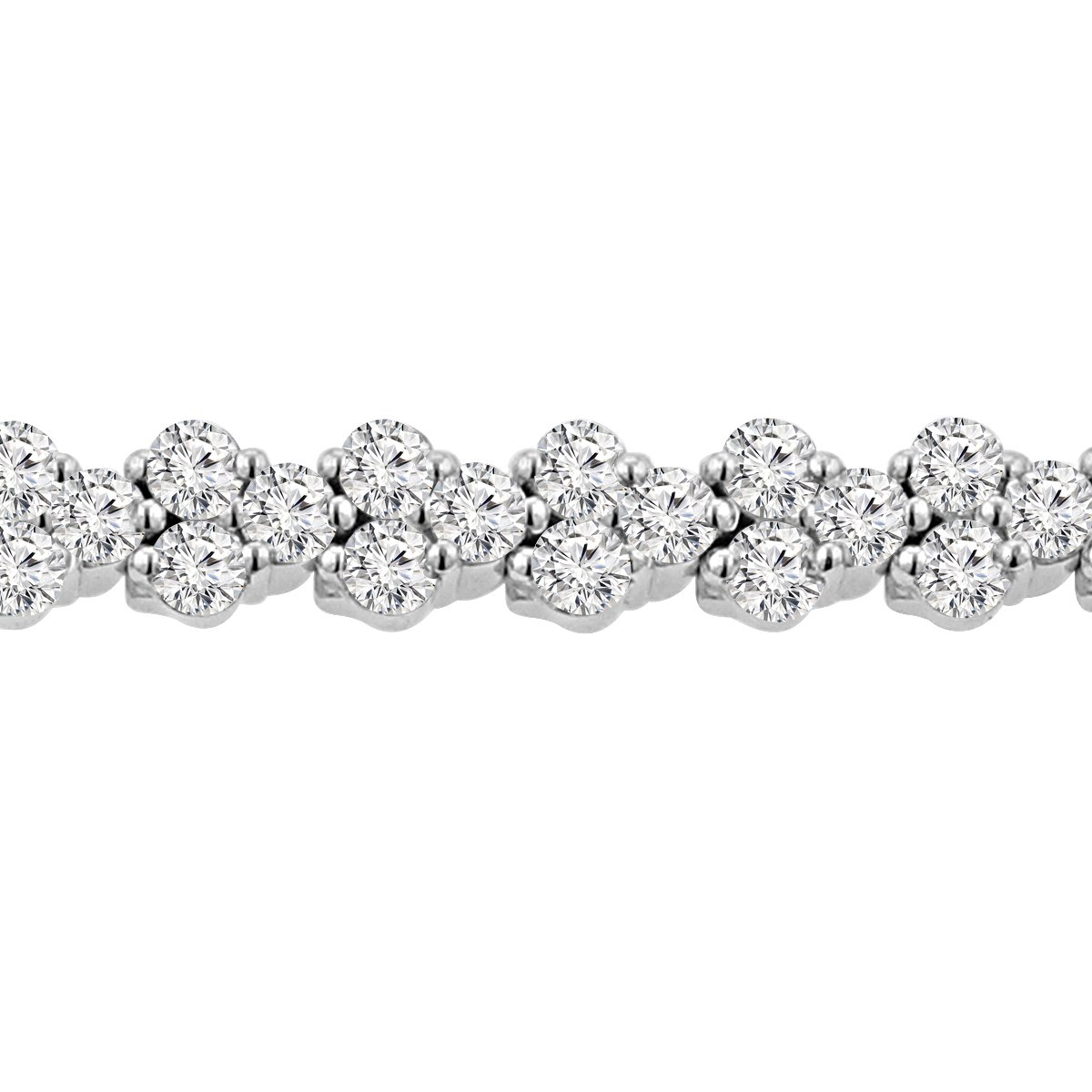 7.35 Carats Sparkling Lab Grown Diamond Women Tennis Bracelet White Gold 10K