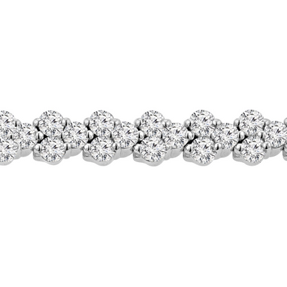 7.35 Carats Sparkling Lab Grown Diamond Women Tennis Bracelet White Gold 10K