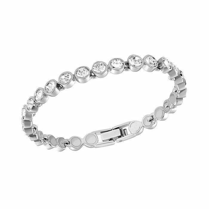 7.50 Carats Round Brilliant Cut Bezel Set Lab Grown Diamond Bracelet Sparkling