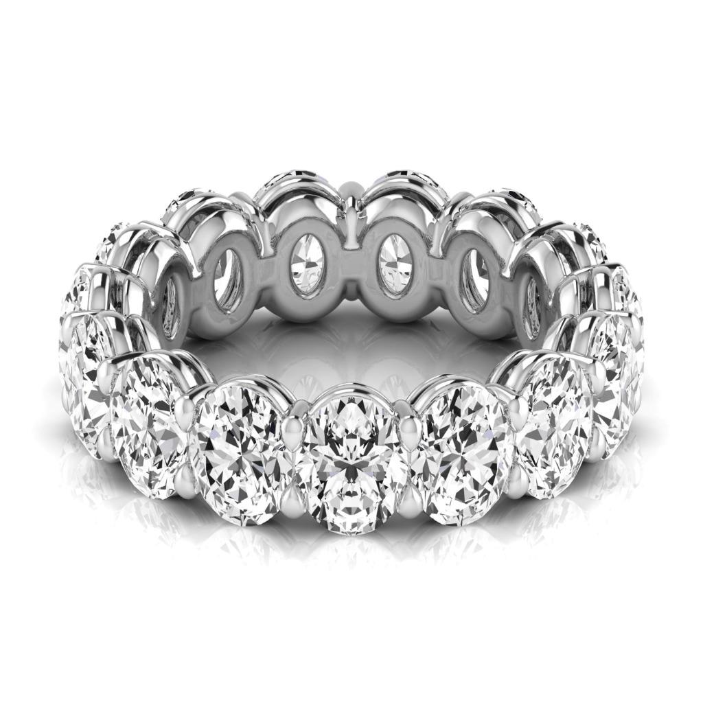 7.5 Ct Diamond Oval Eternity Lab Grown Band Anniversary Woman 14K Jewelry
