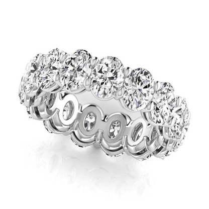 7.5 Ct Diamond Oval Eternity Lab Grown Band Anniversary Woman 14K Jewelry