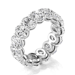 7.5 Ct Diamond Oval Eternity Lab Grown Band Anniversary Woman 14K Jewelry