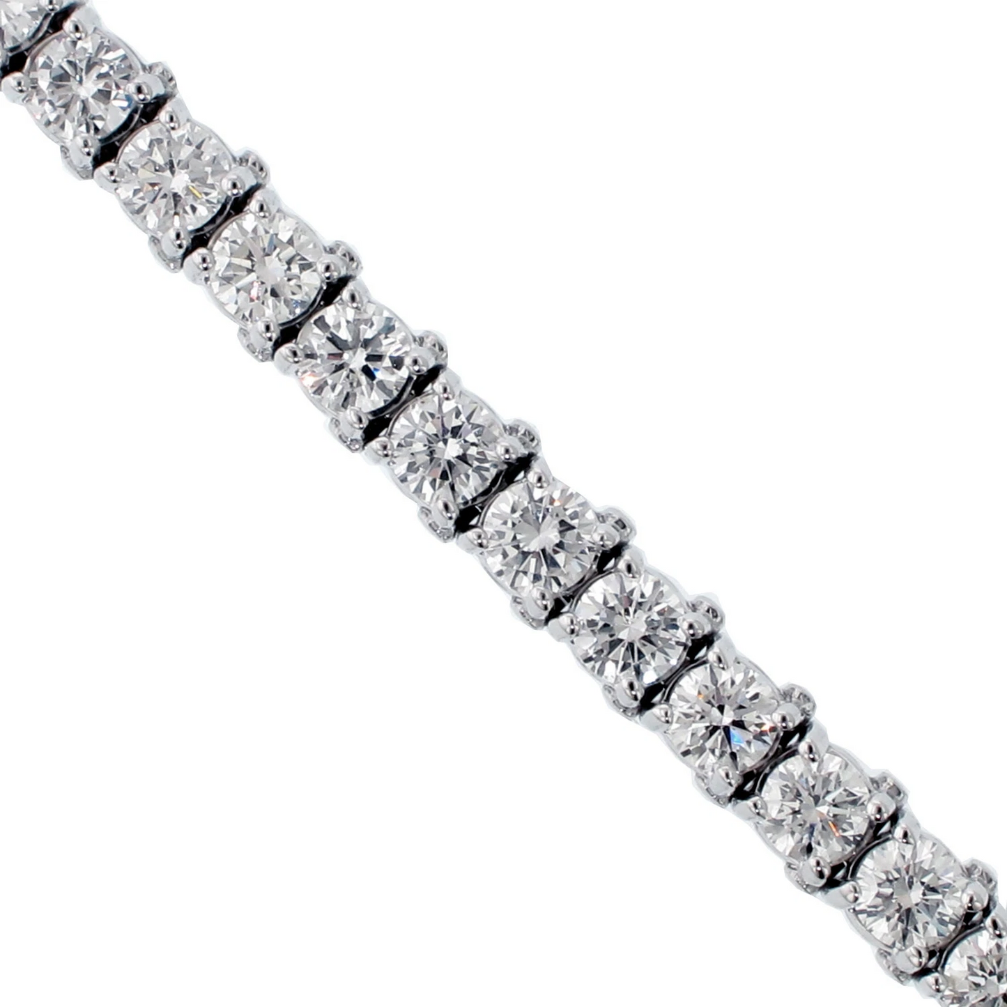7.80 Ct Four Prong Setting Round Lab Grown Diamond Tennis Bracelet Solid Gold