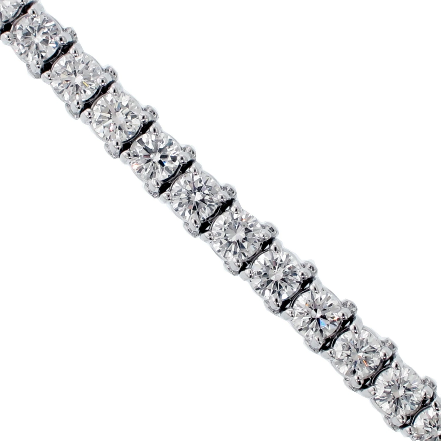 7.80 Ct Four Prong Setting Round Lab Grown Diamond Tennis Bracelet Solid Gold
