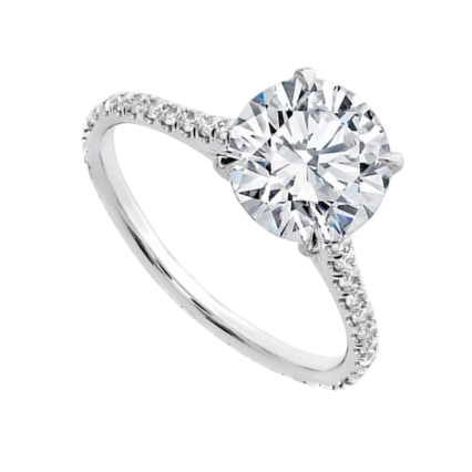 7.8 Ct Solitaire Accented Brilliant Cut Lab Grown Diamonds Wedding Ring