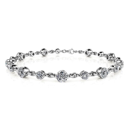 75 Pointer Gold Diamond Tennis Bracelet 