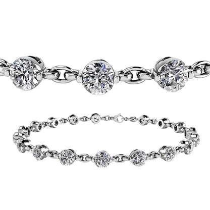 75 Pointer Gold Lab Grown Diamond Tennis Bracelet