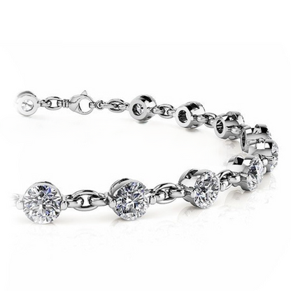 75 Pointer Gold Lab Grown Diamond Tennis Bracelet