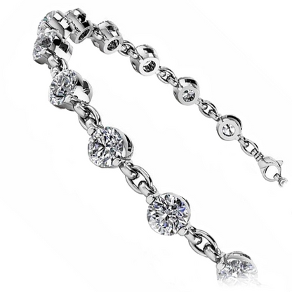 75 Pointer Gold Lab Grown Diamond Tennis Bracelet