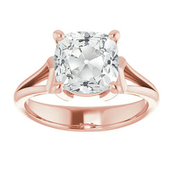 7 Carat Cushion Earth Mined Diamond Ring For Women