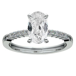 7 Carat Oval Earth Mined Diamond Anniversary Ring