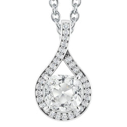 7 Carat Twisted Shank Mined Diamond Pendant