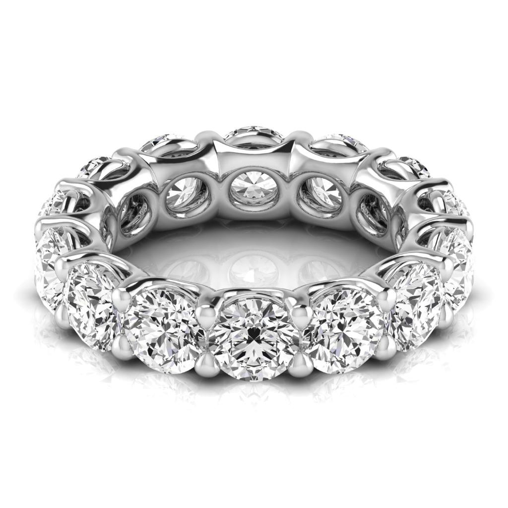 7 Ct. Diamonds Round Cut Eternity Band White Gold Wedding Lab Grown Ring