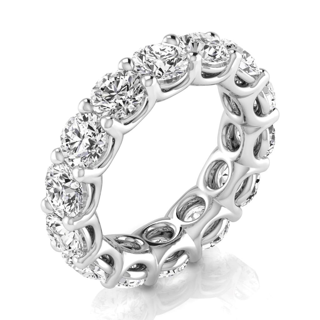 7 Ct. Diamonds Round Cut Eternity Band White Gold Wedding Lab Grown Ring
